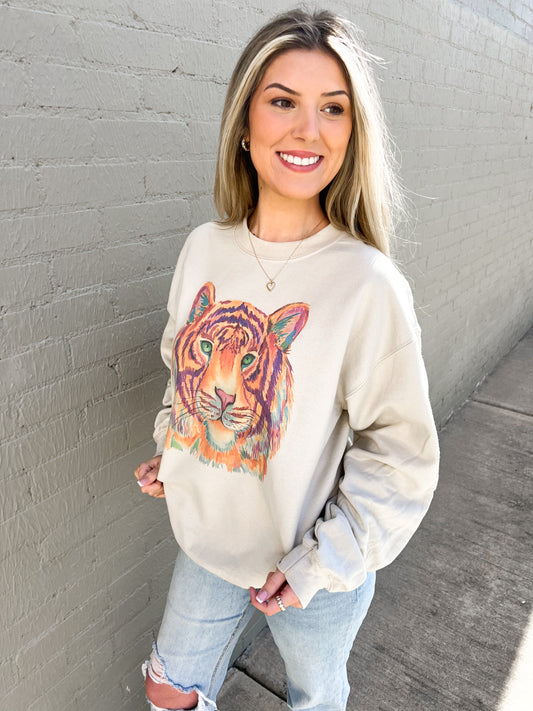 Watercolor Tiger Sweatshirt