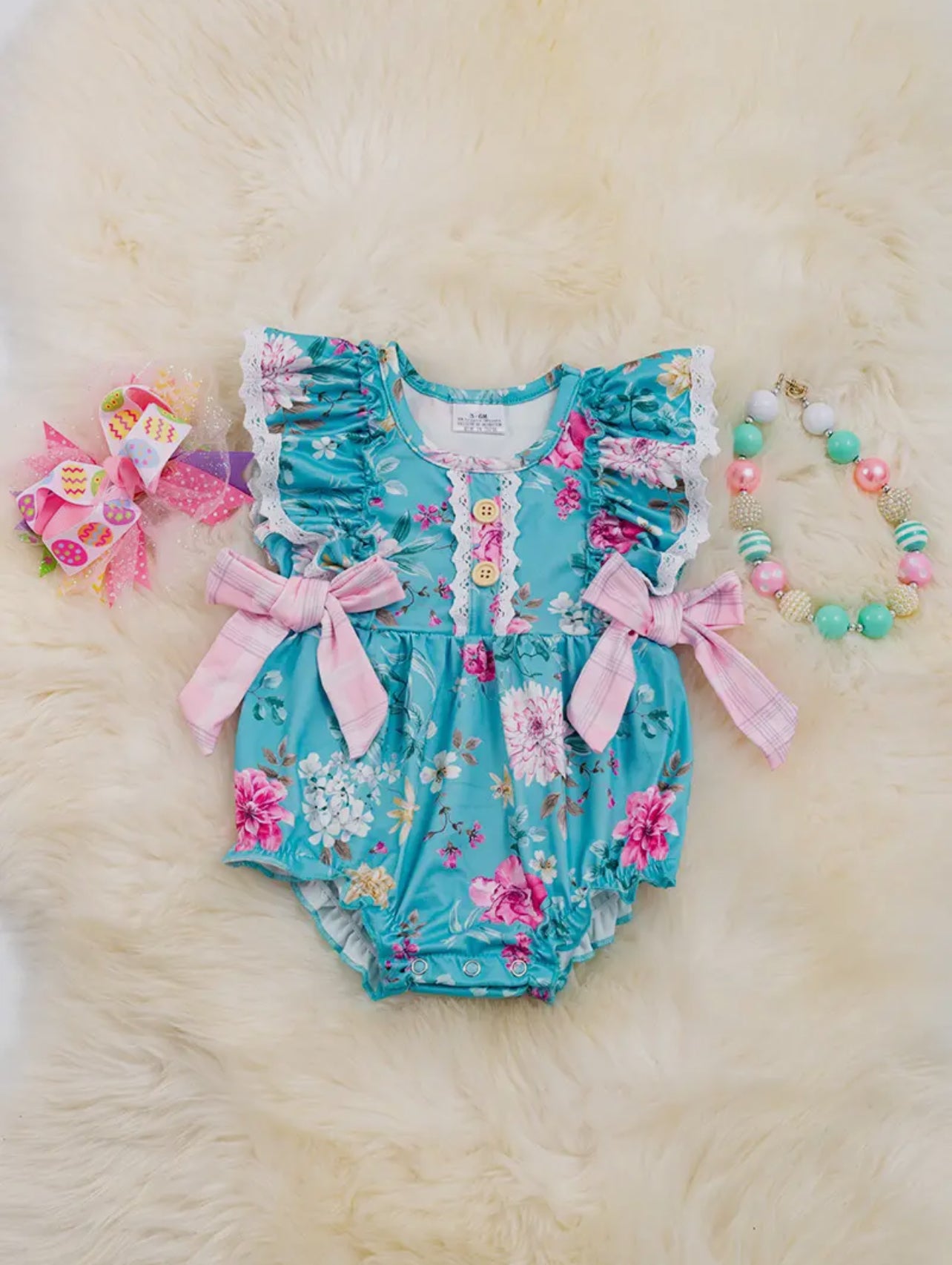 Floral Printed Baby Romper