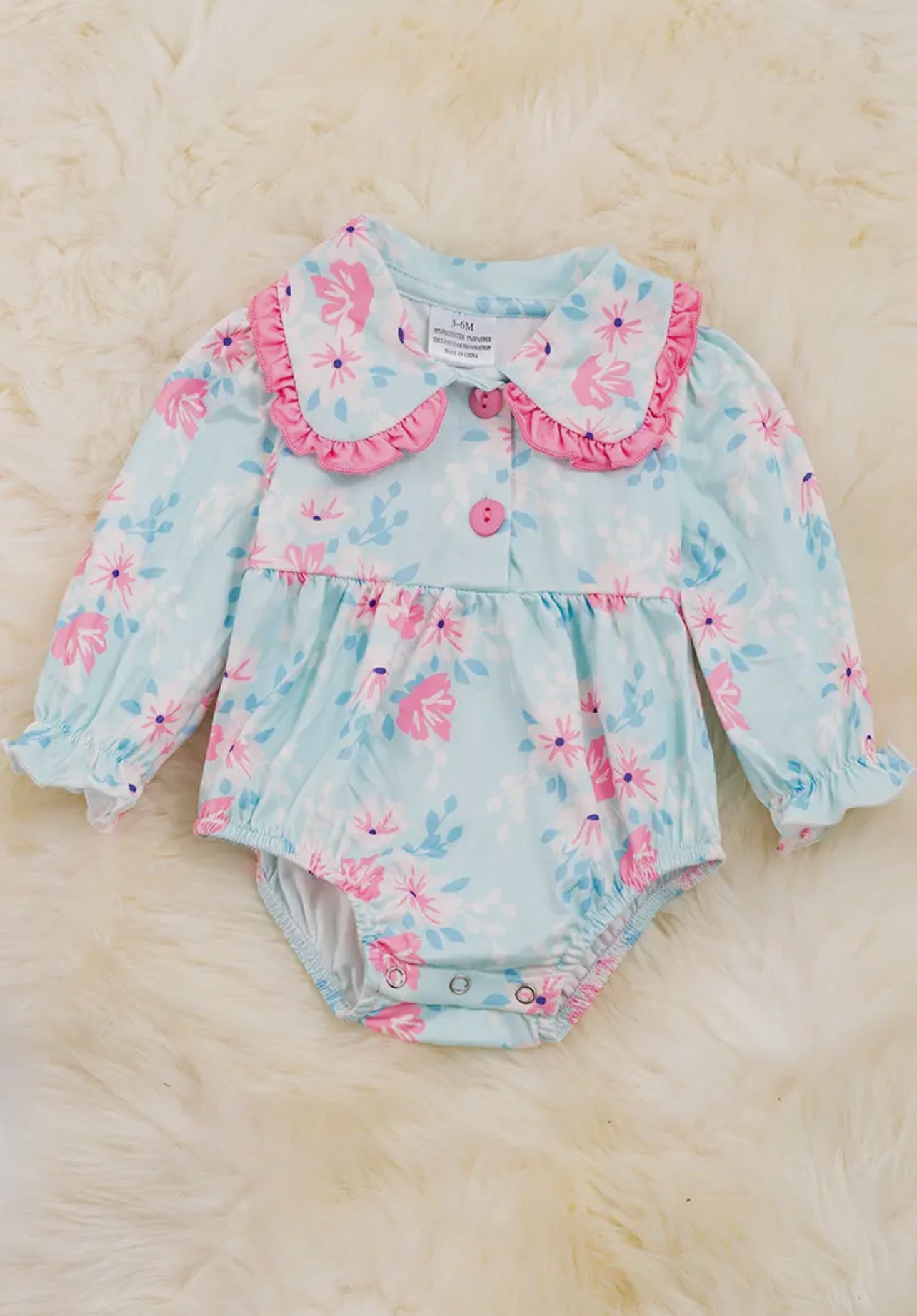 Pastel floral Print onesie