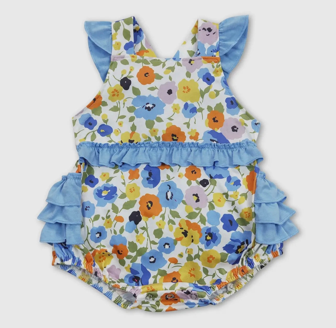 Floral Babygirls bubble romper