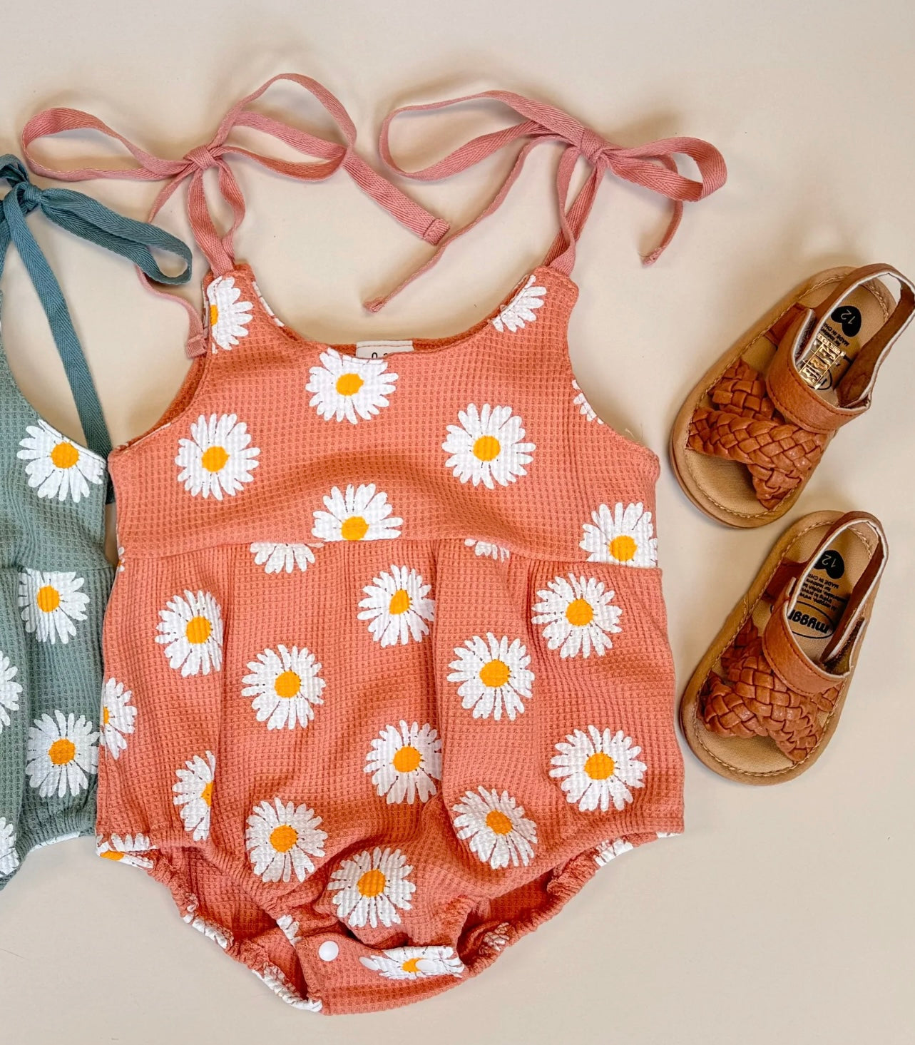 Floral Knit Romper + matching headband