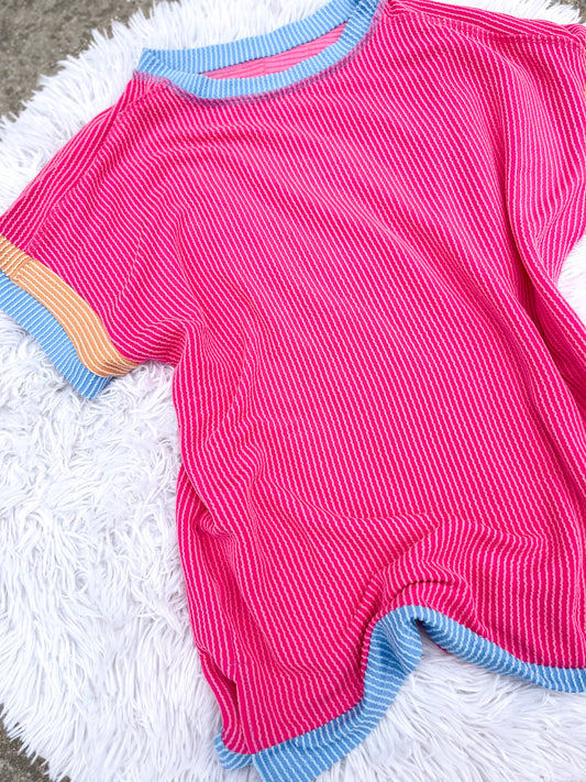 Textured Colorblock shirt