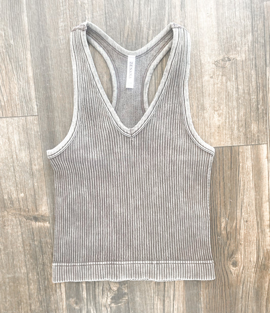 Racerback V-neck Tank Top