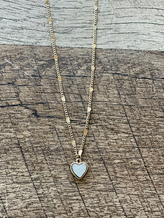 Silver heart necklace