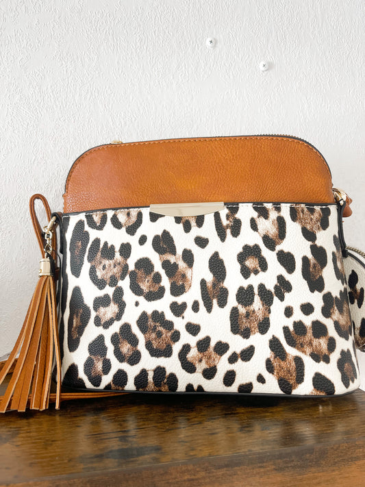 Cheetah 2-piece cross body purse